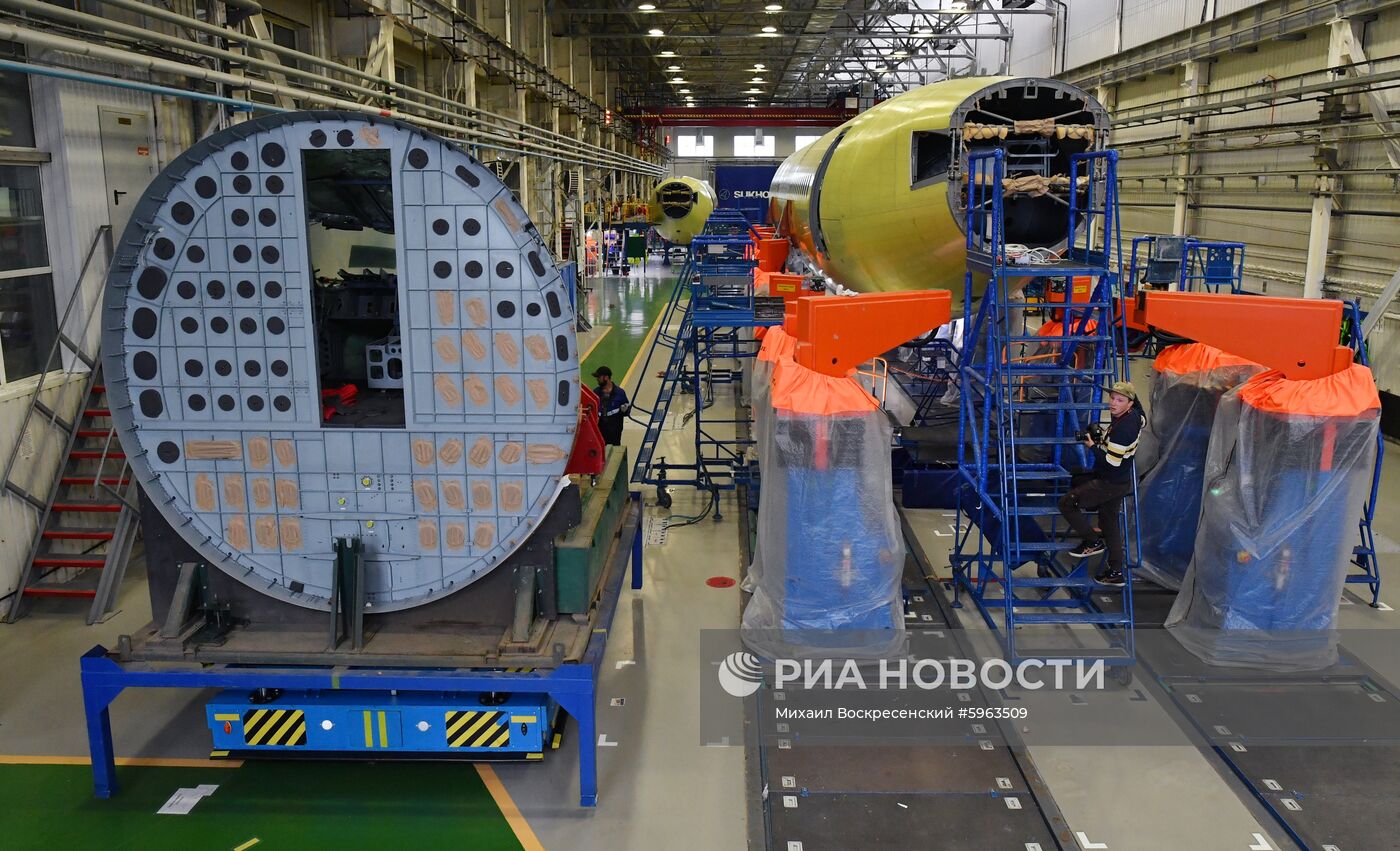 Производство самолетов Sukhoi Superjet 100 в Комсомольске-на-Амуре