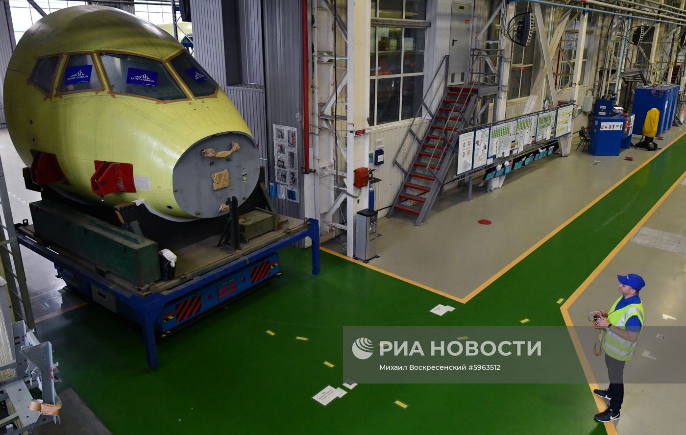 Производство самолетов Sukhoi Superjet 100 в Комсомольске-на-Амуре