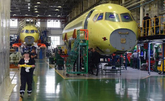 Производство самолетов Sukhoi Superjet 100 в Комсомольске-на-Амуре