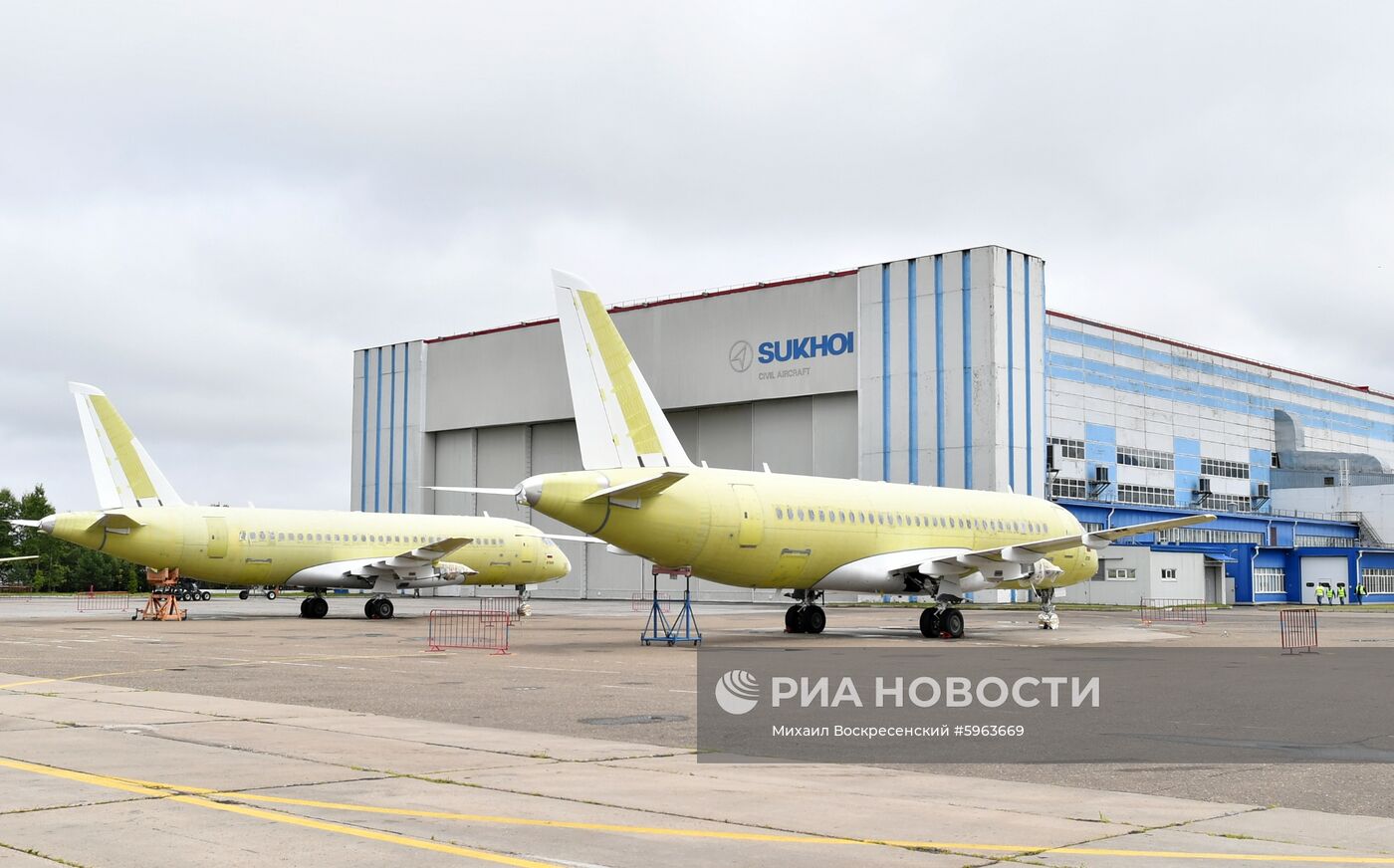 Производство самолетов Sukhoi Superjet 100 в Комсомольске-на-Амуре