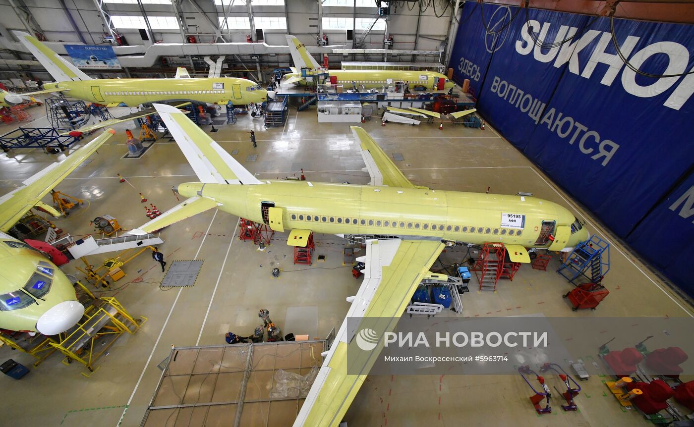 Производство самолетов Sukhoi Superjet 100 в Комсомольске-на-Амуре