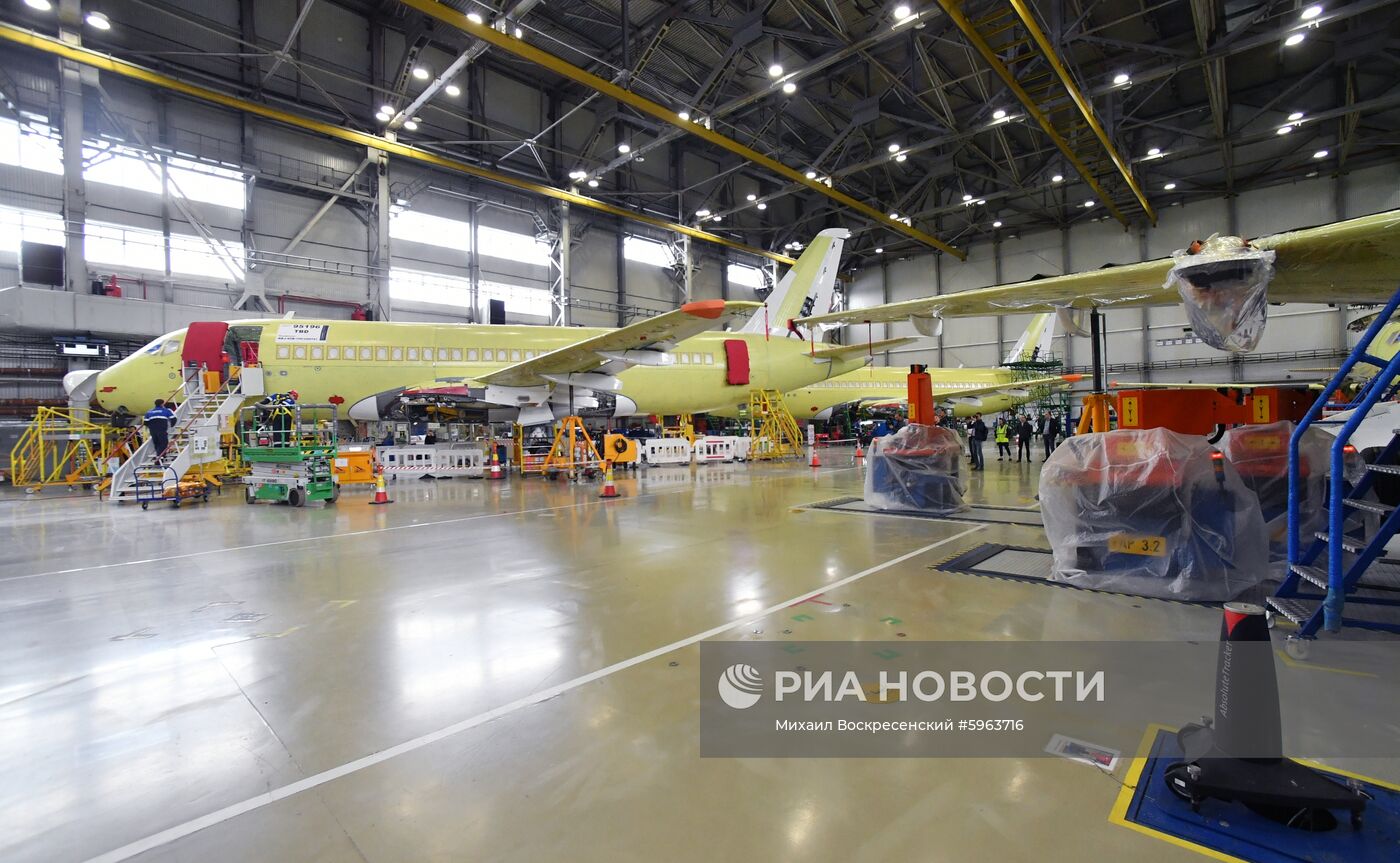 Производство самолетов Sukhoi Superjet 100 в Комсомольске-на-Амуре