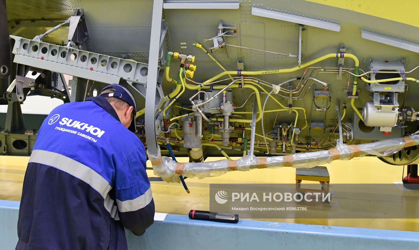 Производство самолетов Sukhoi Superjet 100 в Комсомольске-на-Амуре