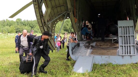 Эвакуация жителей из населенных пунктов Амурской области