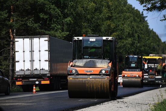 Ремонт автодорог в Новосибирской области