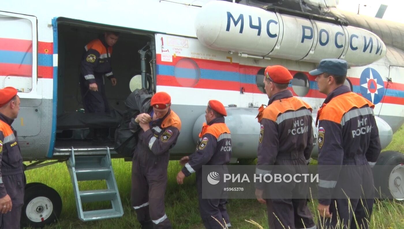 Ликвидация лесных пожаров в Красноярском крае и Иркутской области