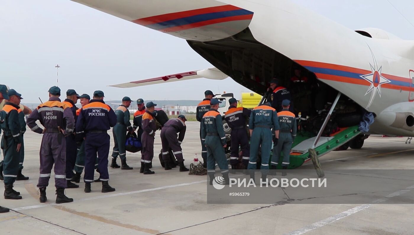 Ликвидация лесных пожаров в Красноярском крае и Иркутской области