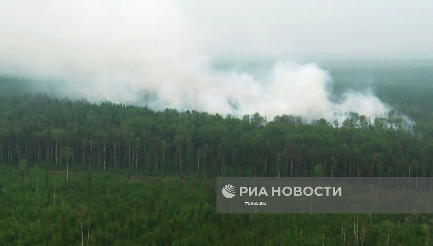 Ликвидация лесных пожаров в Красноярском крае и Иркутской области