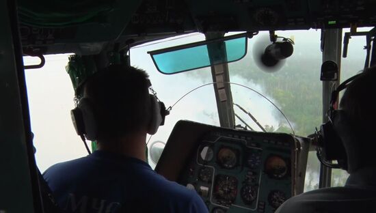 Ликвидация лесных пожаров в Красноярском крае и Иркутской области