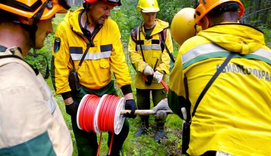 Ликвидация лесных пожаров в Красноярском крае и Иркутской области