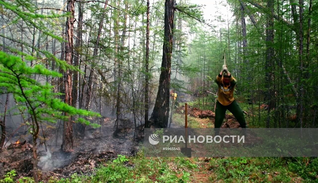 Ликвидация лесных пожаров в Красноярском крае и Иркутской области