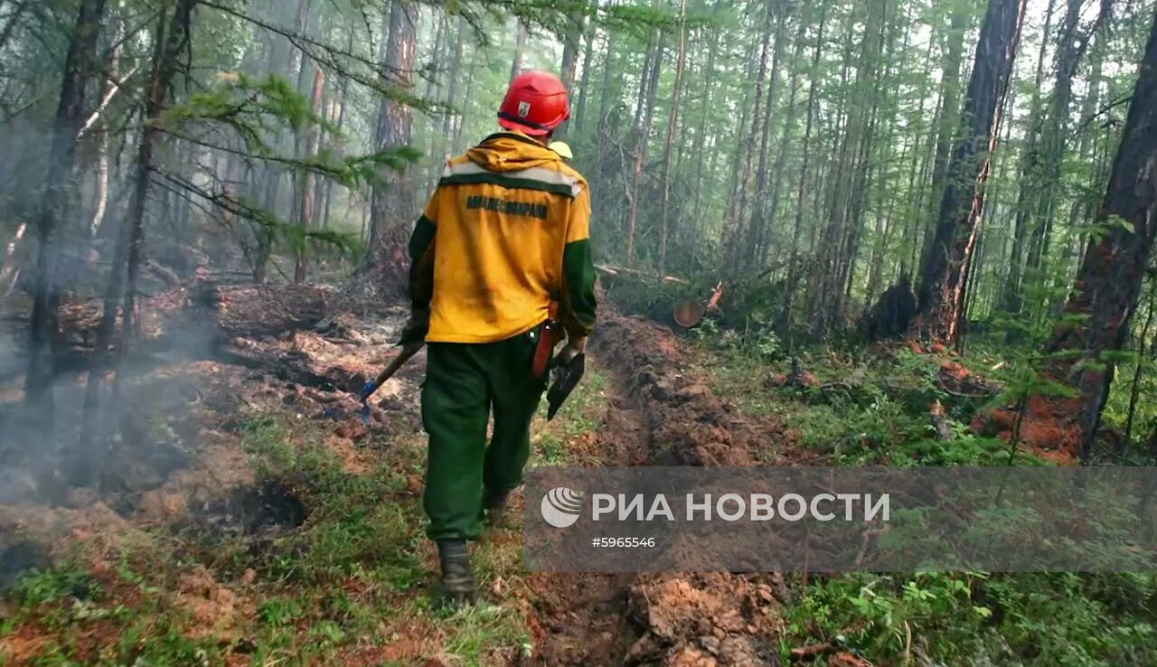 Ликвидация лесных пожаров в Красноярском крае и Иркутской области