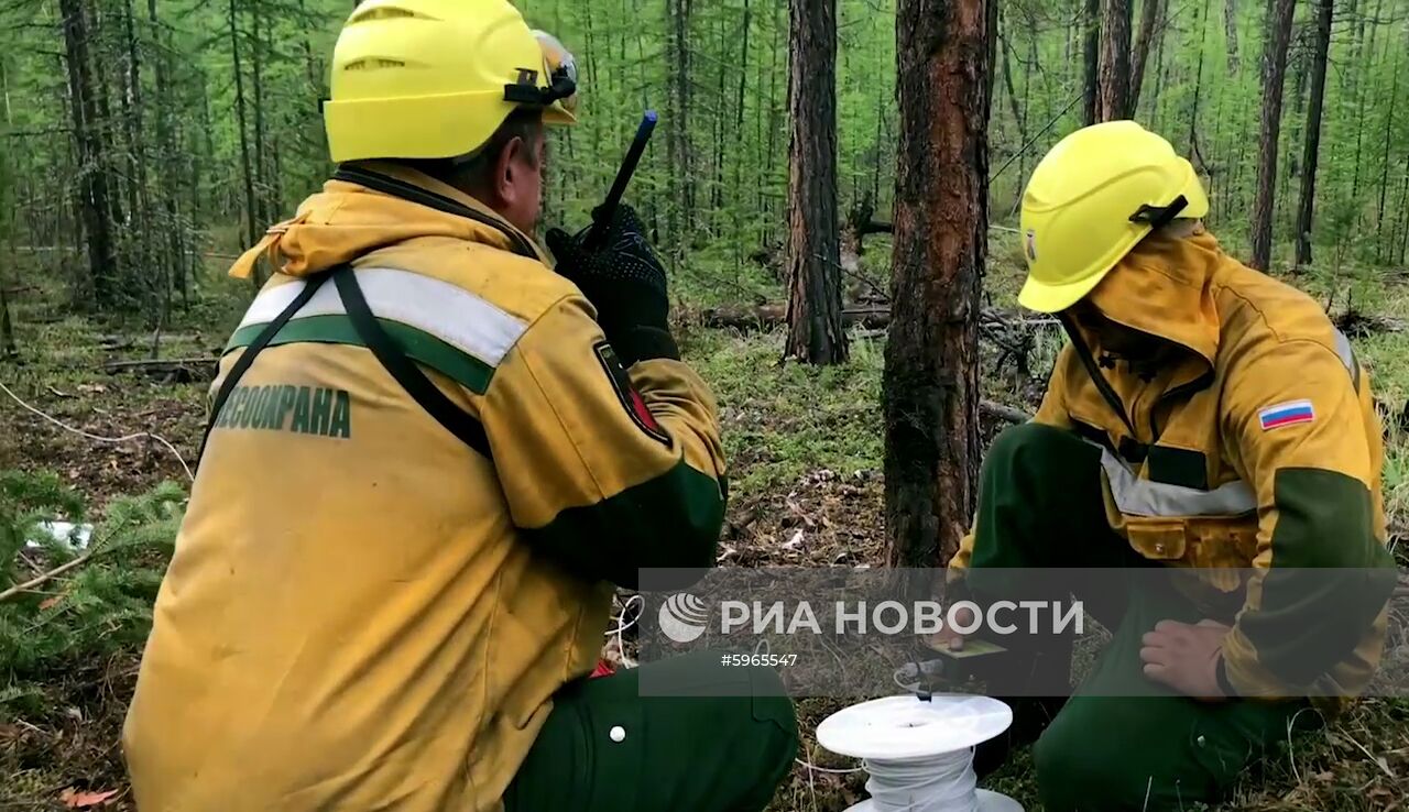 Ликвидация лесных пожаров в Красноярском крае и Иркутской области