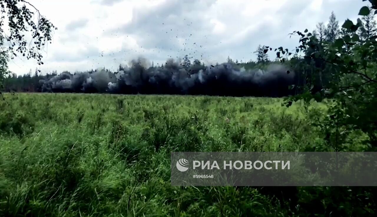 Ликвидация лесных пожаров в Красноярском крае и Иркутской области