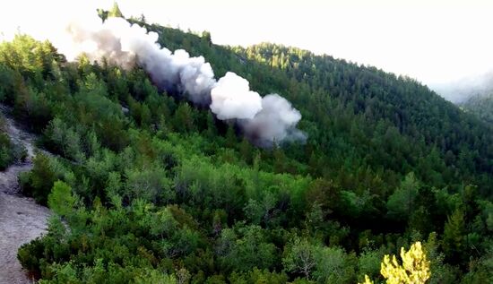 Ликвидация лесных пожаров в Красноярском крае и Иркутской области