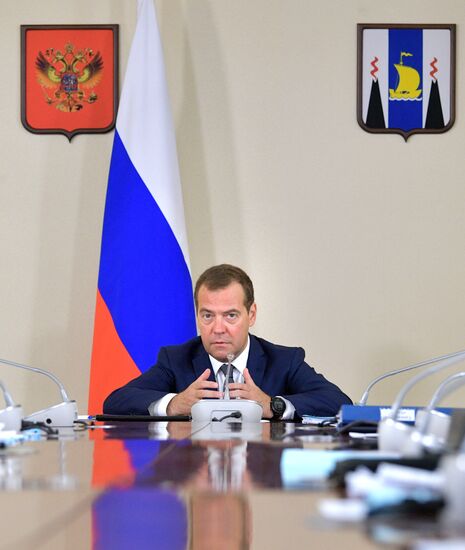 Рабочая поездка премьер-министра РФ Д. Медведева в Сахалинскую область. День второй