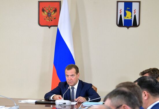 Рабочая поездка премьер-министра РФ Д. Медведева в Сахалинскую область. День второй