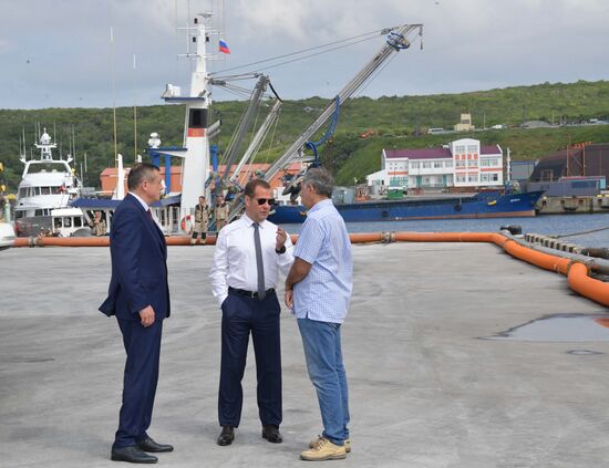 Рабочая поездка премьер-министра РФ Д. Медведева в Сахалинскую область. День второй
