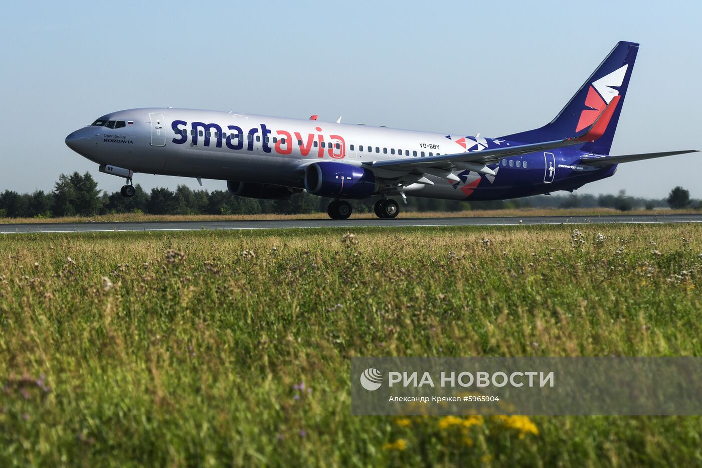 Первый регулярный рейс авиакомпании Smartavia по маршруту Новосибирск-Москва