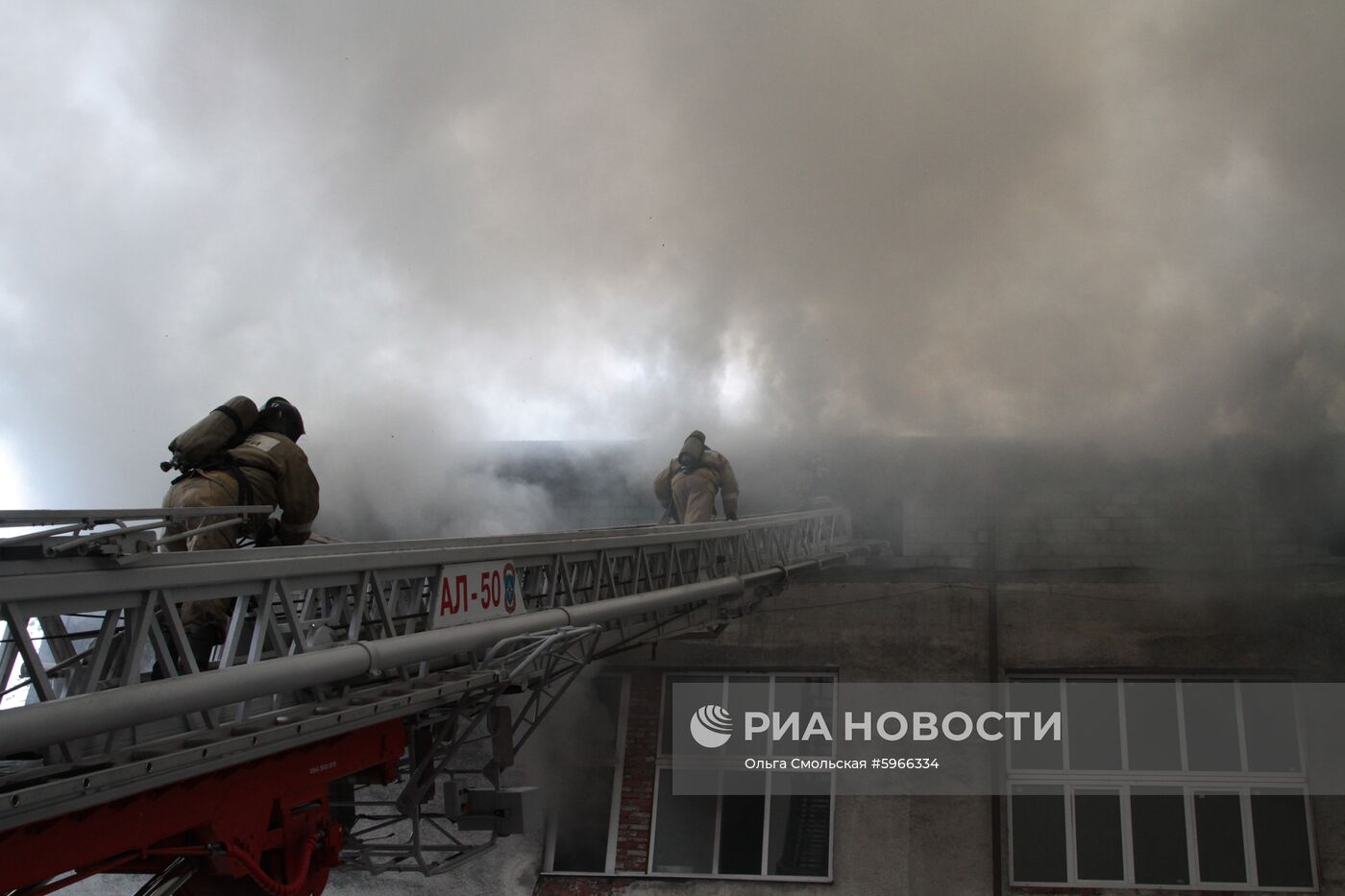 Пожар в цехе по обработке шерсти во Владикавказе