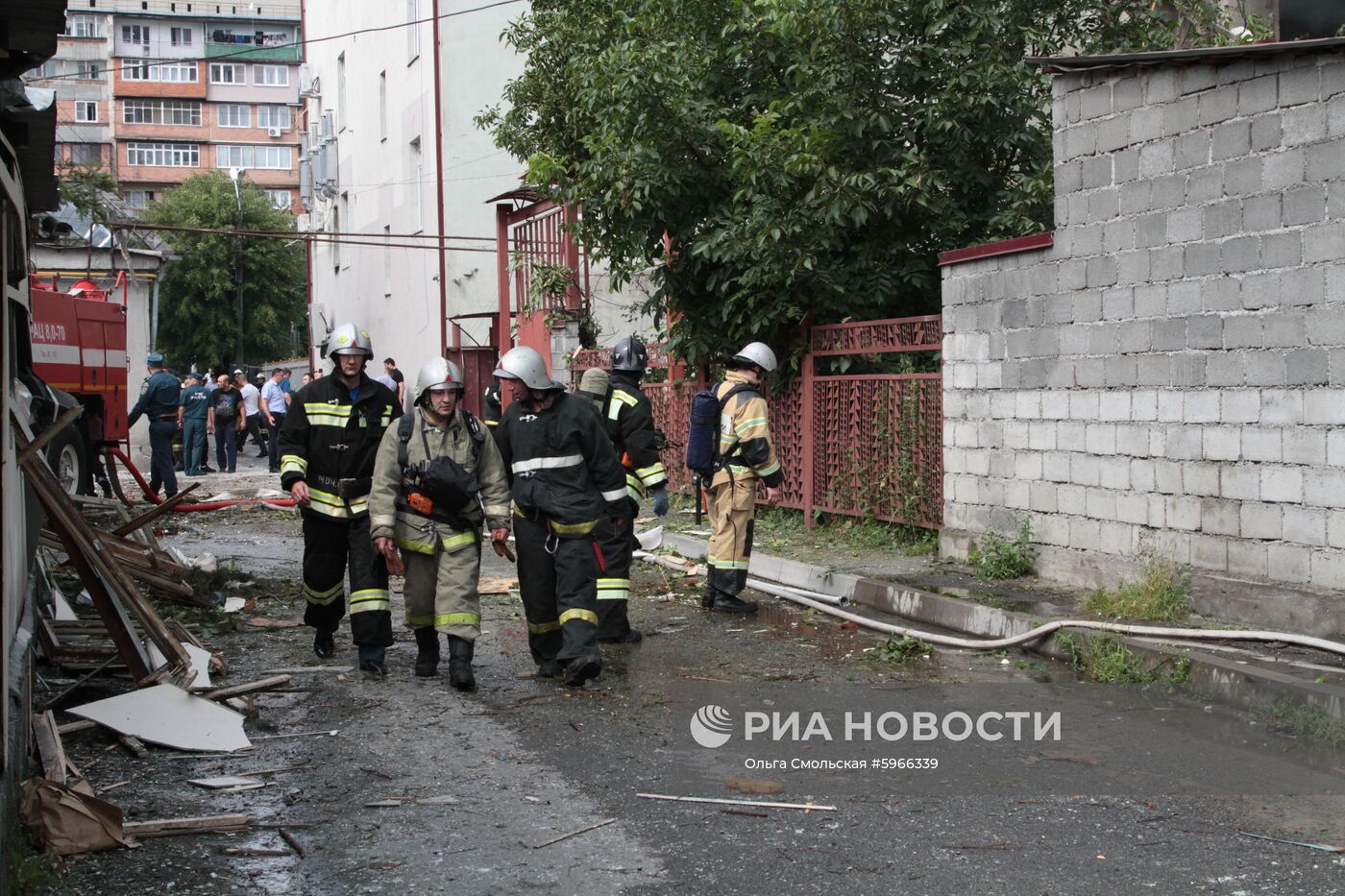 Пожар в цехе по обработке шерсти во Владикавказе