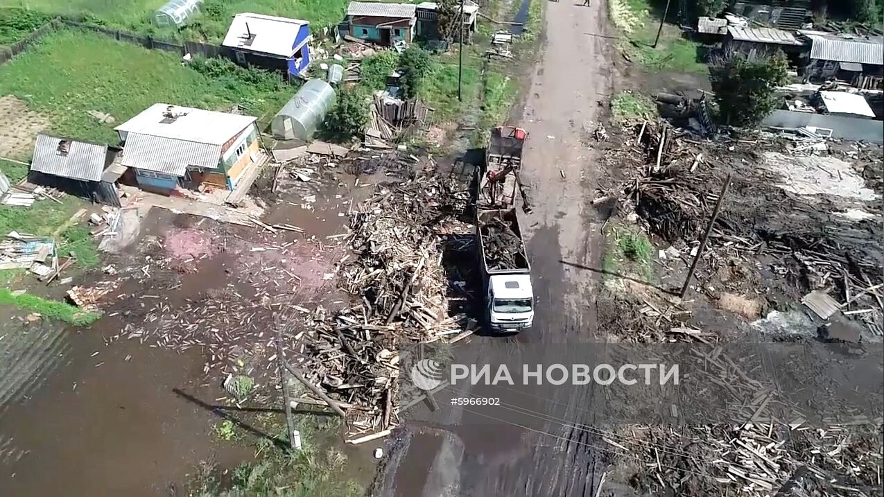 Ликвидация  последствий паводка в Иркутской области 