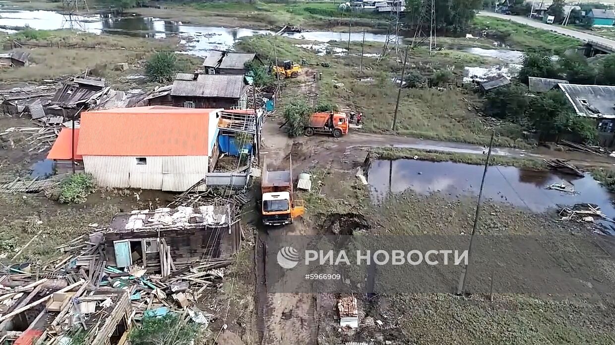 Ликвидация  последствий паводка в Иркутской области 