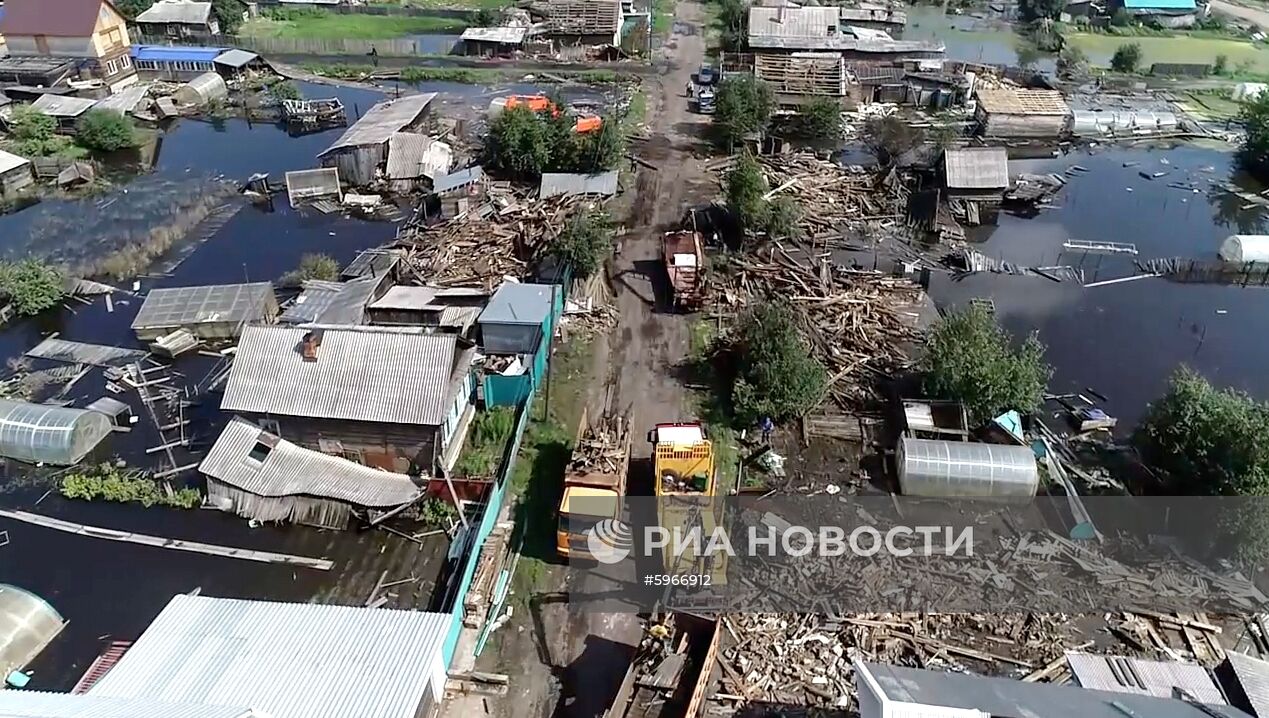 Ликвидация  последствий паводка в Иркутской области 