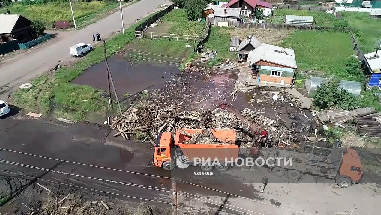 Ликвидация  последствий паводка в Иркутской области 