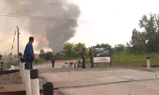 На территории воинской части в Красноярском крае произошел взрыв