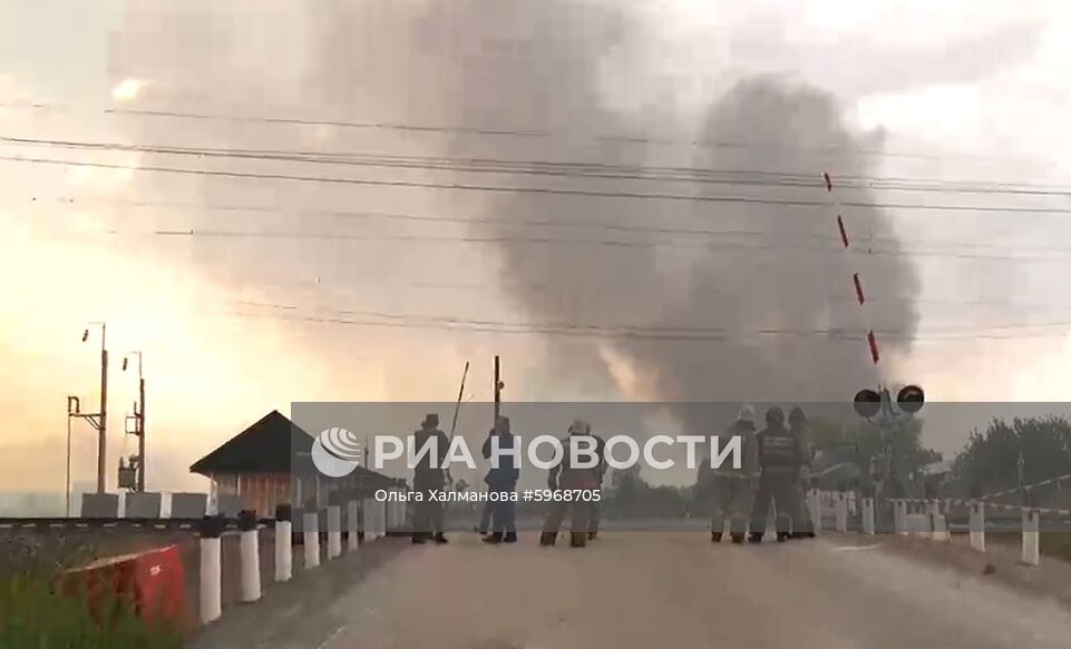 На территории воинской части в Красноярском крае произошел взрыв