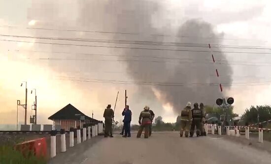 На территории воинской части в Красноярском крае произошел взрыв
