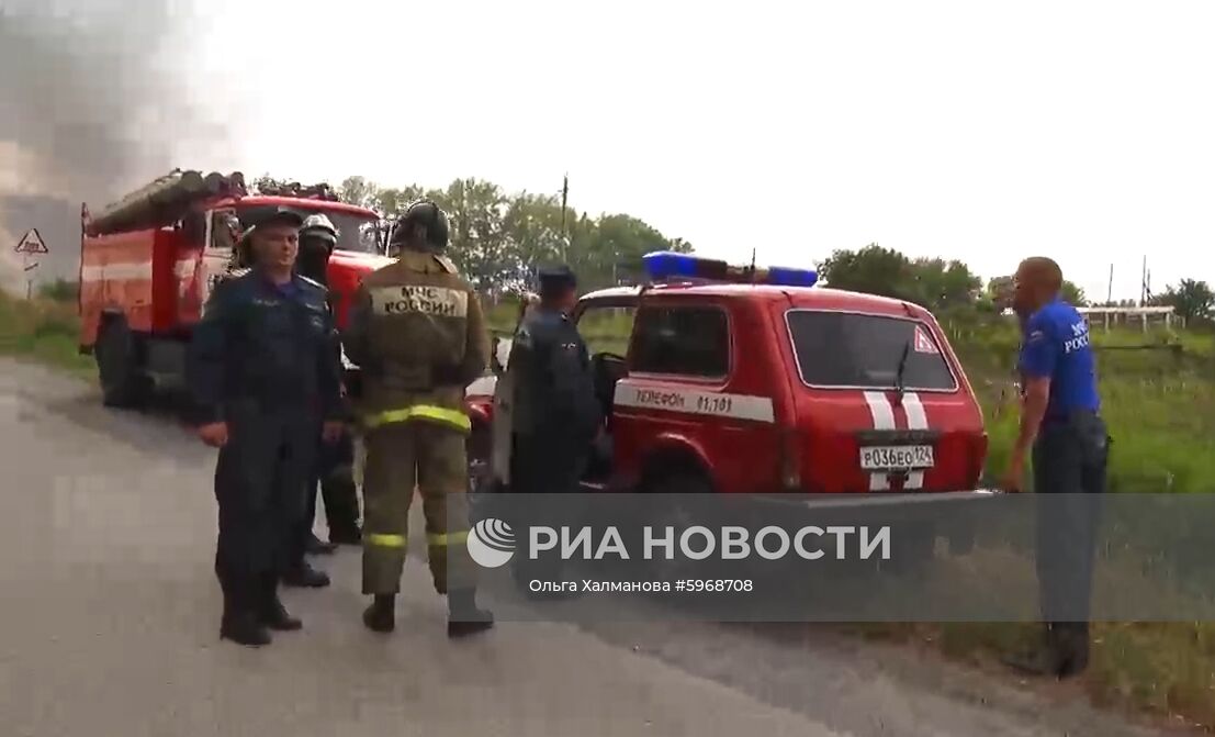 На территории воинской части в Красноярском крае произошел взрыв