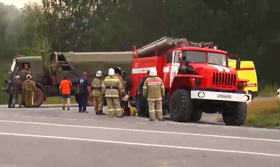 На территории воинской части в Красноярском крае произошел взрыв