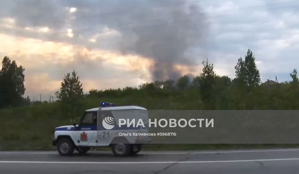 На территории воинской части в Красноярском крае произошел взрыв