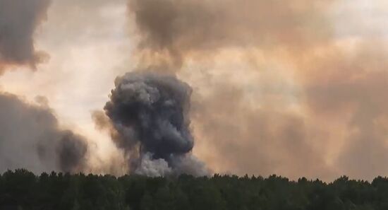 На территории воинской части в Красноярском крае произошел взрыв