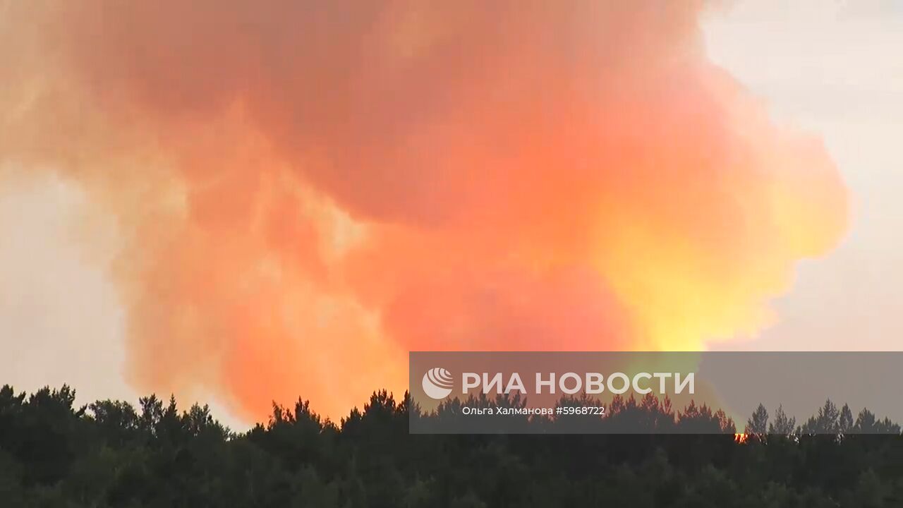 На территории воинской части в Красноярском крае произошел взрыв