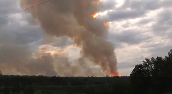 На территории воинской части в Красноярском крае произошел взрыв