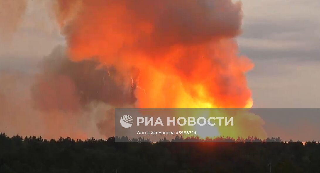На территории воинской части в Красноярском крае произошел взрыв
