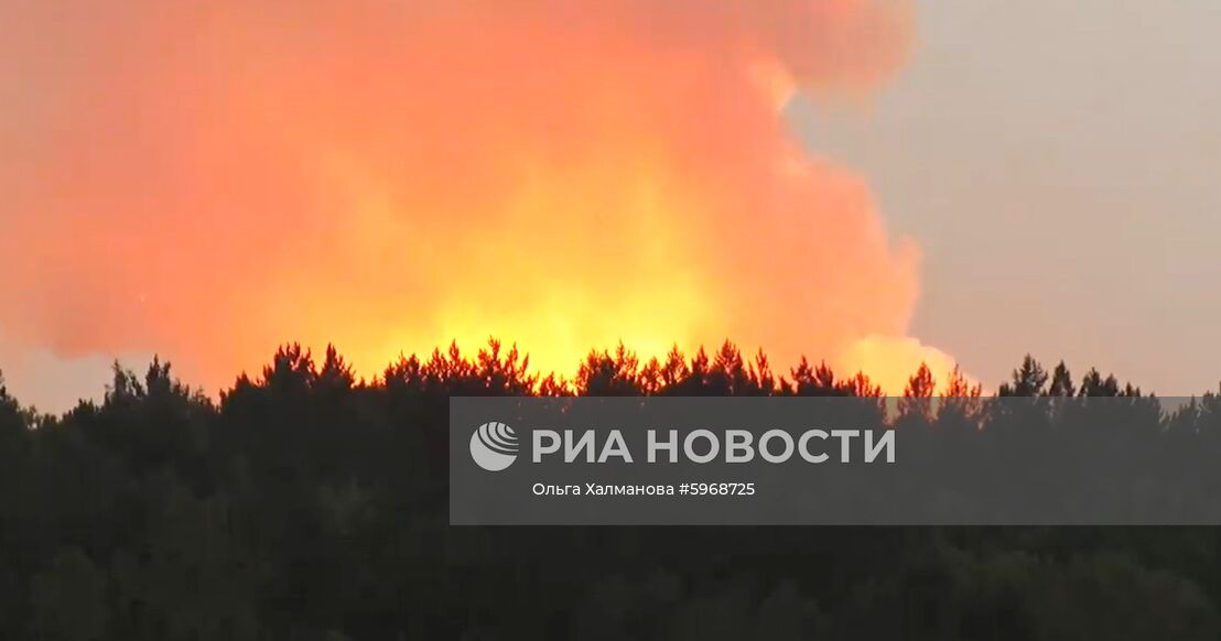 На территории воинской части в Красноярском крае произошел взрыв