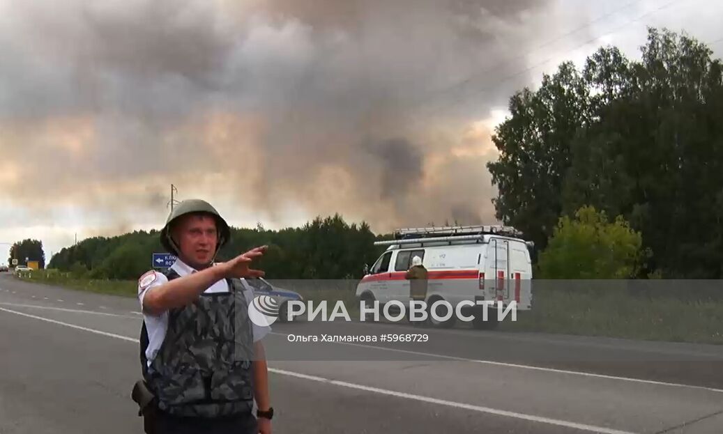 На территории воинской части в Красноярском крае произошел взрыв