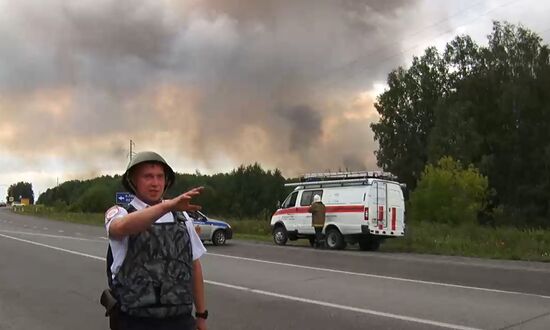 На территории воинской части в Красноярском крае произошел взрыв
