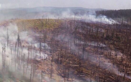 Ликвидация лесных пожаров в Иркутской области