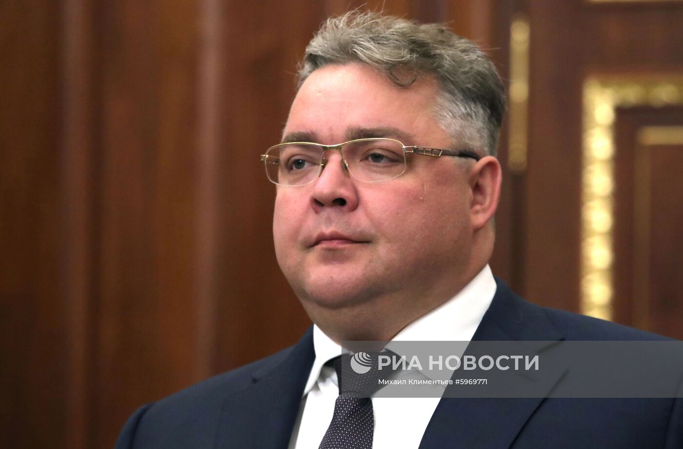 Президент РФ В. Путин встретился с губернатором Ставропольского края В. Владимировым