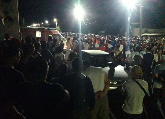 Ситуация около резиденции бывшего президента Киргизии Алмазбека Атамбаева