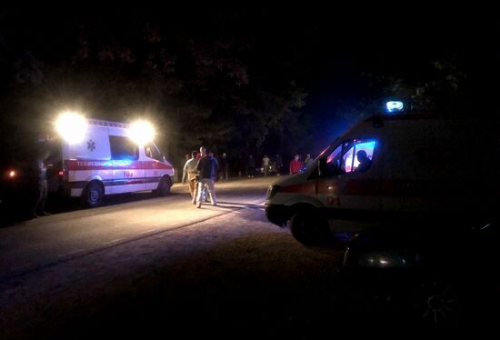 Ситуация около резиденции бывшего президента Киргизии Алмазбека Атамбаева