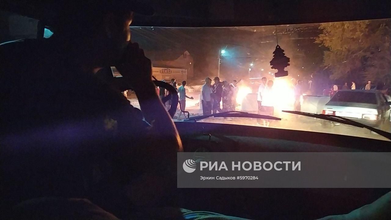 Ситуация около резиденции бывшего президента Киргизии Алмазбека Атамбаева