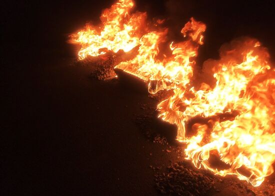 Ситуация около резиденции бывшего президента Киргизии Алмазбека Атамбаева