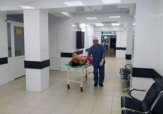 Ситуация около резиденции бывшего президента Киргизии Алмазбека Атамбаева