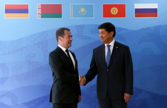 Премьер-министр РФ Д. Медведев принял участие в заседании Евразийского межправительственного совета стран ЕАЭС